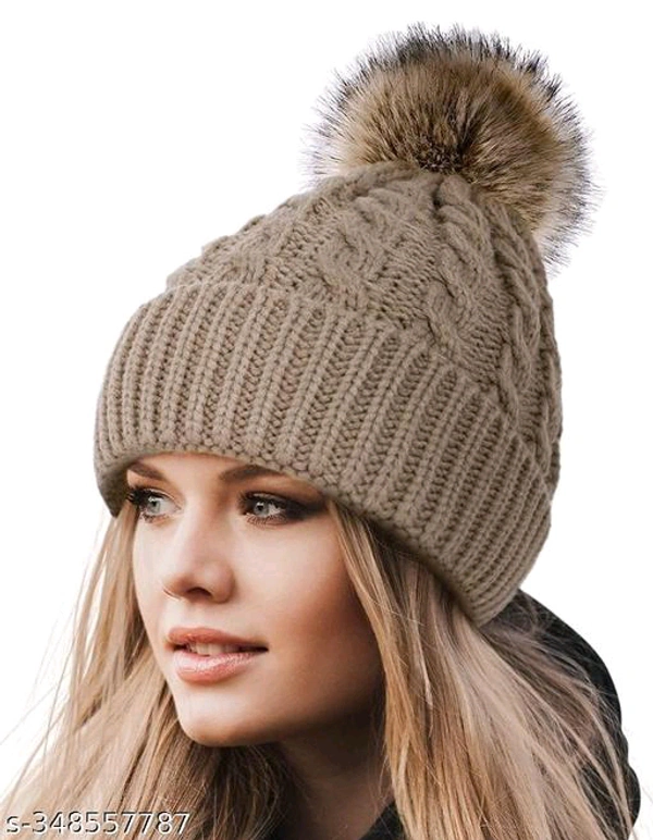 Winter Woolen Warm Beanie Cap BB-94MH - 6