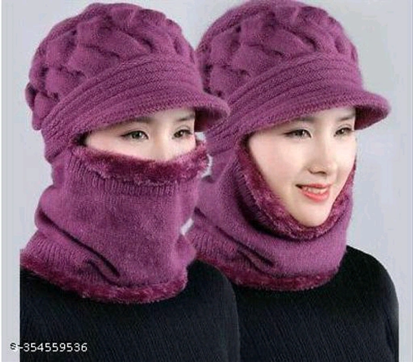 Ladies Winter Warm Knit Pattern Monkey Style BB-96MH - 1
