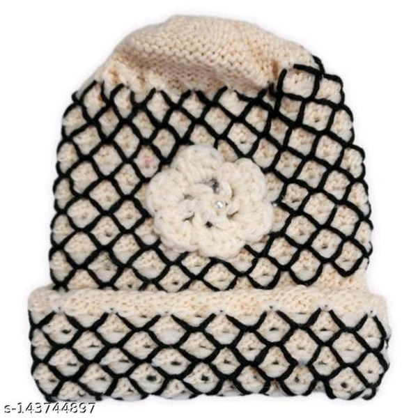 UPAREL Warm Winter Woolen Skull Cap (Inside Fur) For Women and Girls BB-99MH - 5