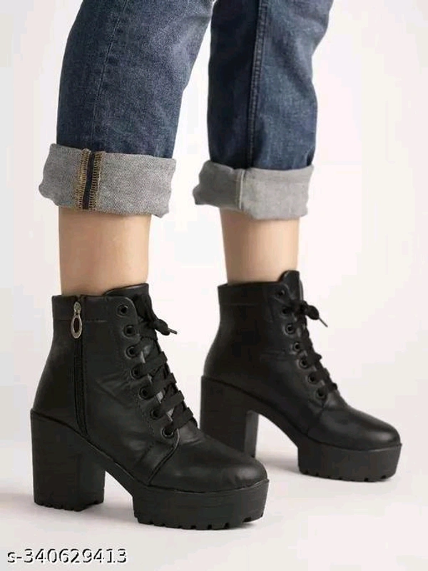 Stylish Smart Casual Black Boots For Women- MH01 - 4