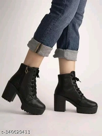 Stylish Smart Casual Black Boots For Women- MH01 - 4