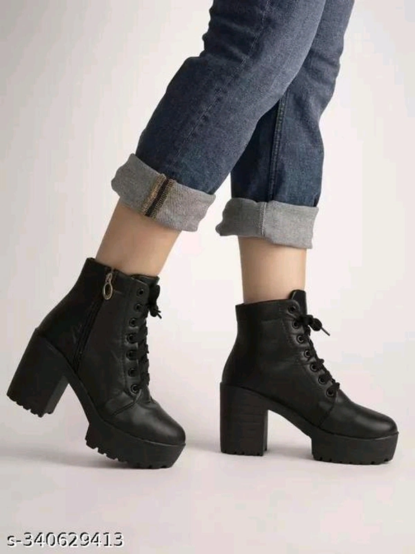 Stylish Smart Casual Black Boots For Women- MH01 - 4