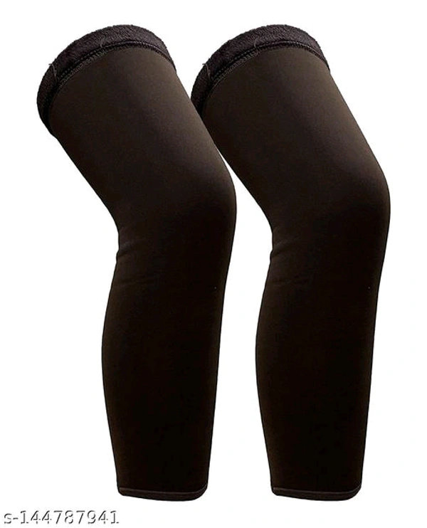 UPAREL Unisex Winter Warm Fur Leg Warmer Stretchable Knee Cap Knee Warmer Over Knee High Footless Socks BB-85MH - 2