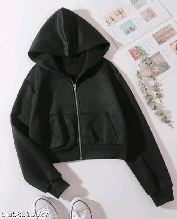 Crop Zipper Hoodie BB-27MH - 1, L