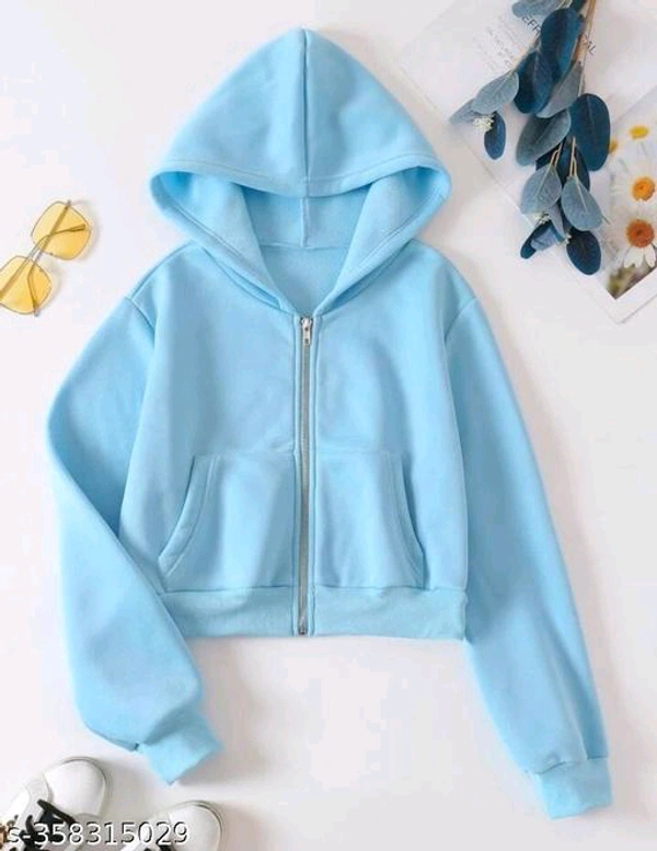 Crop Zipper Hoodie BB-27MH - 3, L
