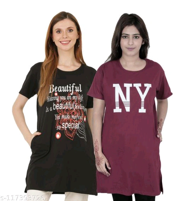 Women Long Tshirt BB-17MH - 5, L