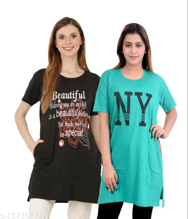 Women Long Tshirt BB-17MH - 6, XL