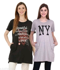 Women Long Tshirt BB-18MH - 1, L
