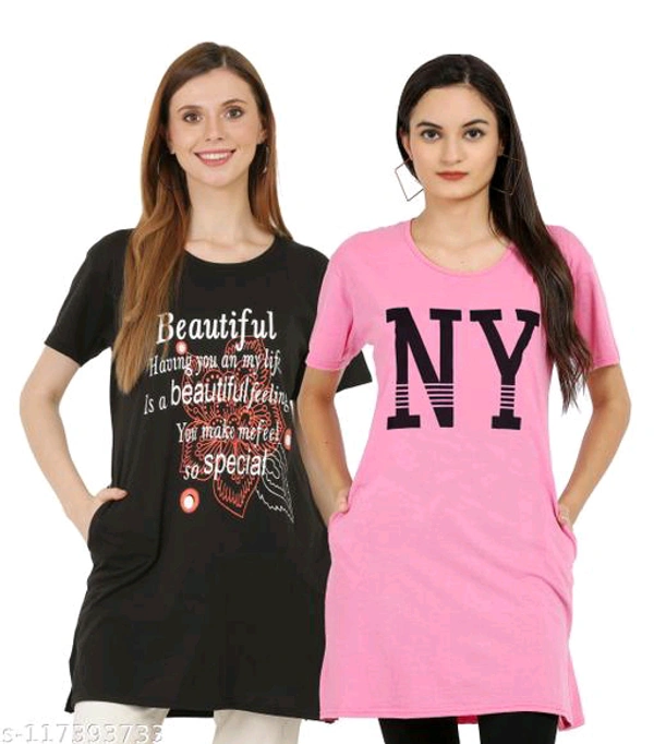 Women Long Tshirt BB-18MH - 1, XL