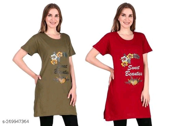 Women Long T Shirt BB-19MH - 1, L