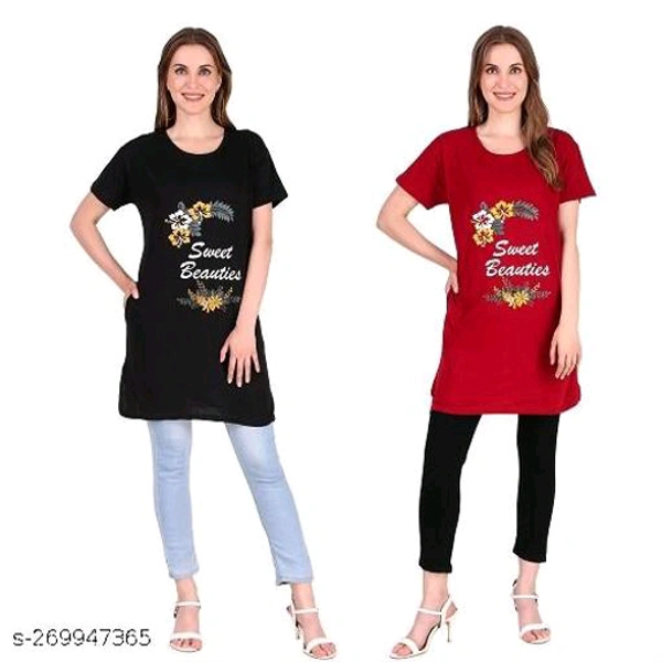 Women Long T Shirt BB-19MH - 2, XL