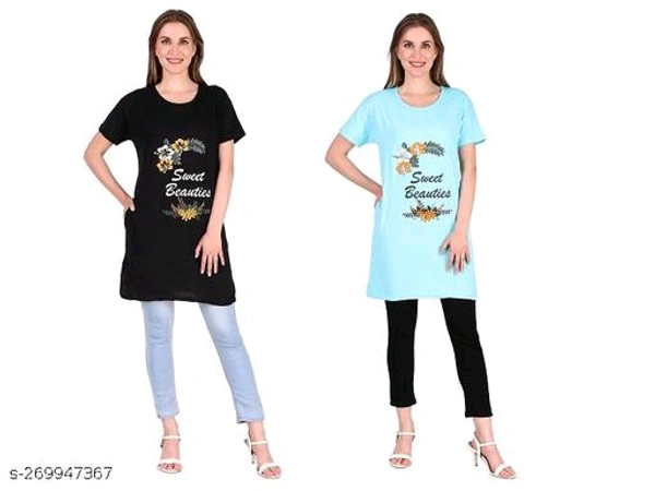 Women Long T Shirt BB-19MH - 3, XL