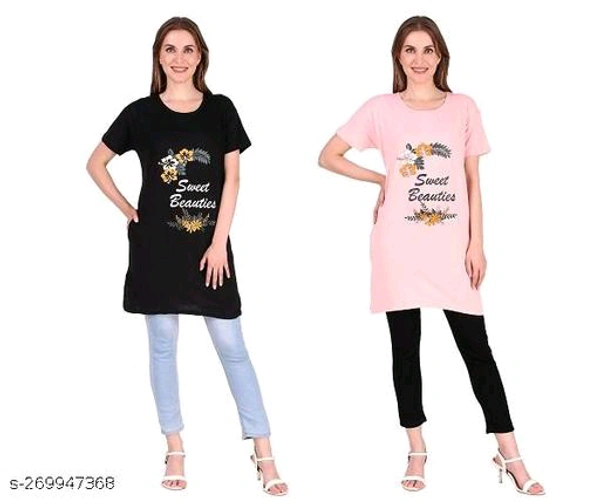 Women Long T Shirt BB-19MH - 4, XL