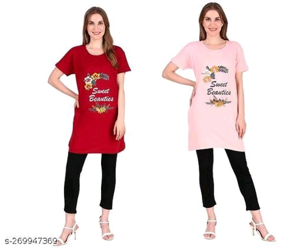 Women Long T Shirt BB-19MH - 5, XL