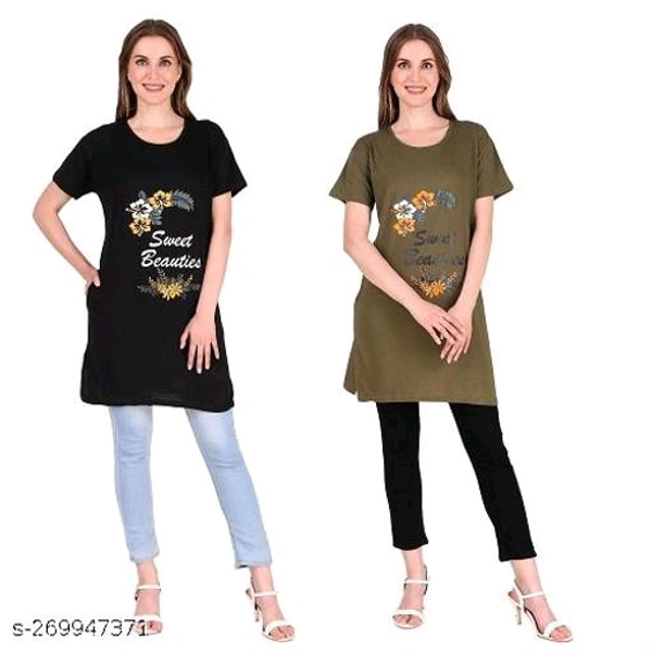 Women Long T Shirt BB-19MH - 6, XL