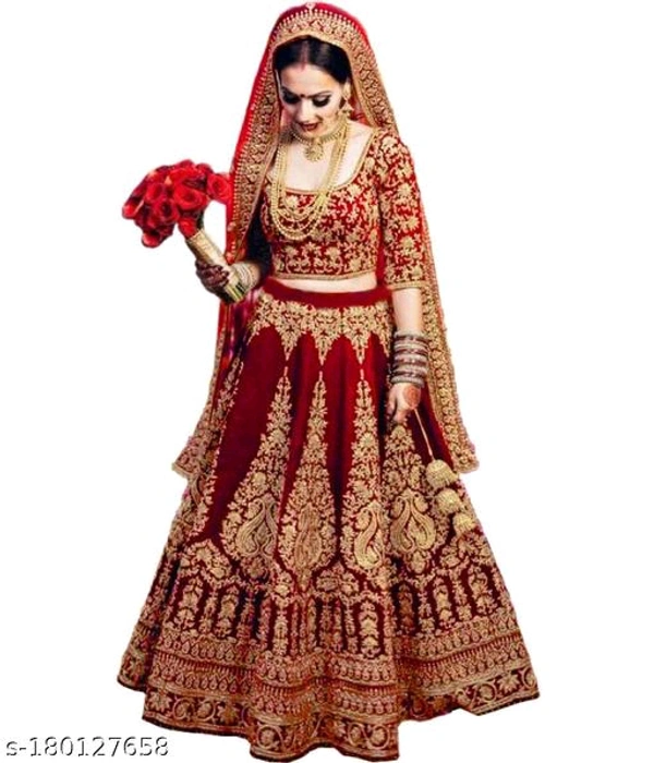 Embroidered Semi Stitched Lehenga Choli- MH01 - 1