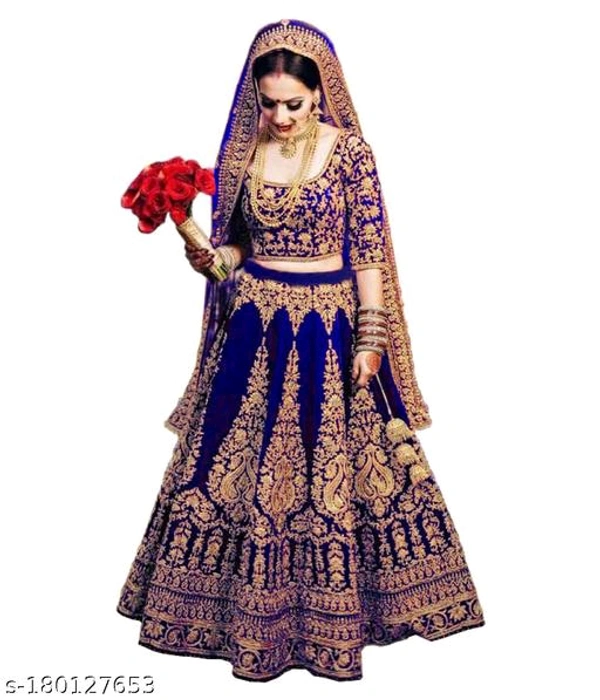 Embroidered Semi Stitched Lehenga Choli- MH01 - 3