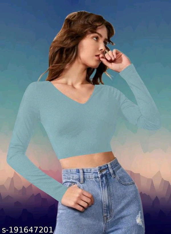 V Neck Crop Top BB-47MH - 4, XL