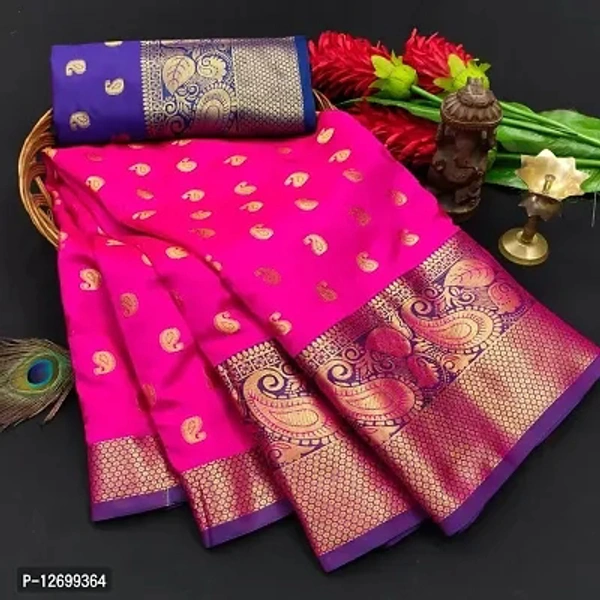 Cotton Silk Jacquard Butta Work Sarees-GR01 - 1