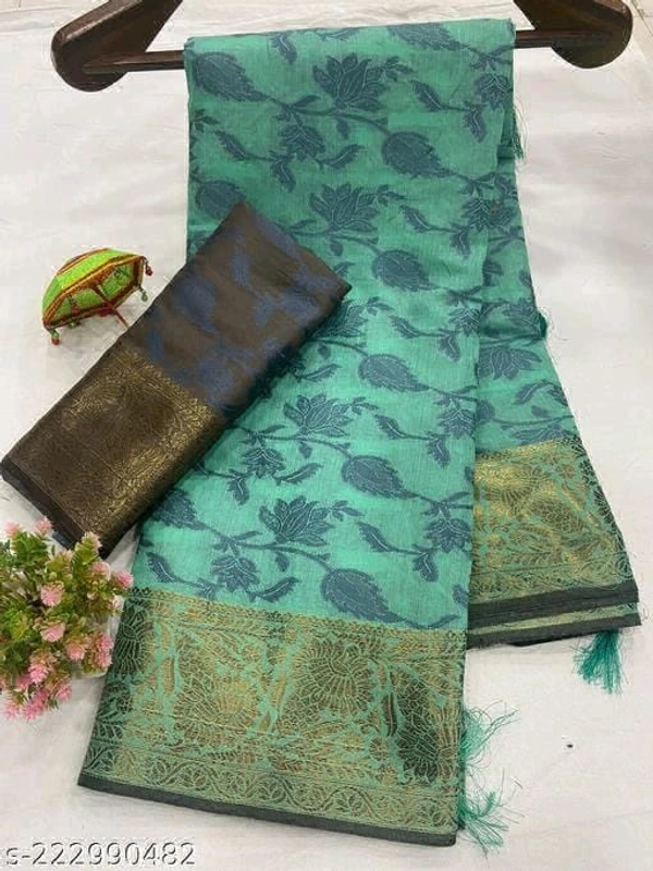 Kanjivaram Pure Cotton Silk Saree-Dy01 MH - 1