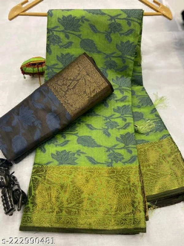 Kanjivaram Pure Cotton Silk Saree-Dy01 MH - 1