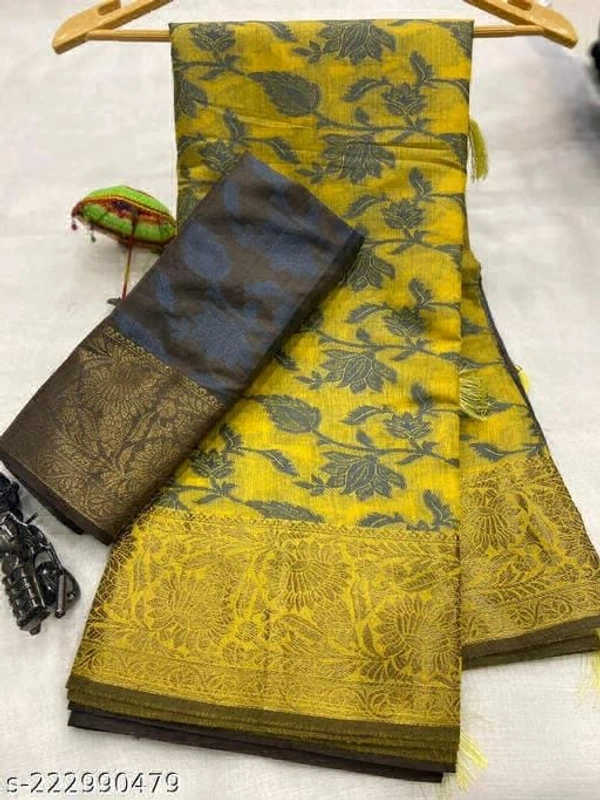 Kanjivaram Pure Cotton Silk Saree-Dy01 MH - 4