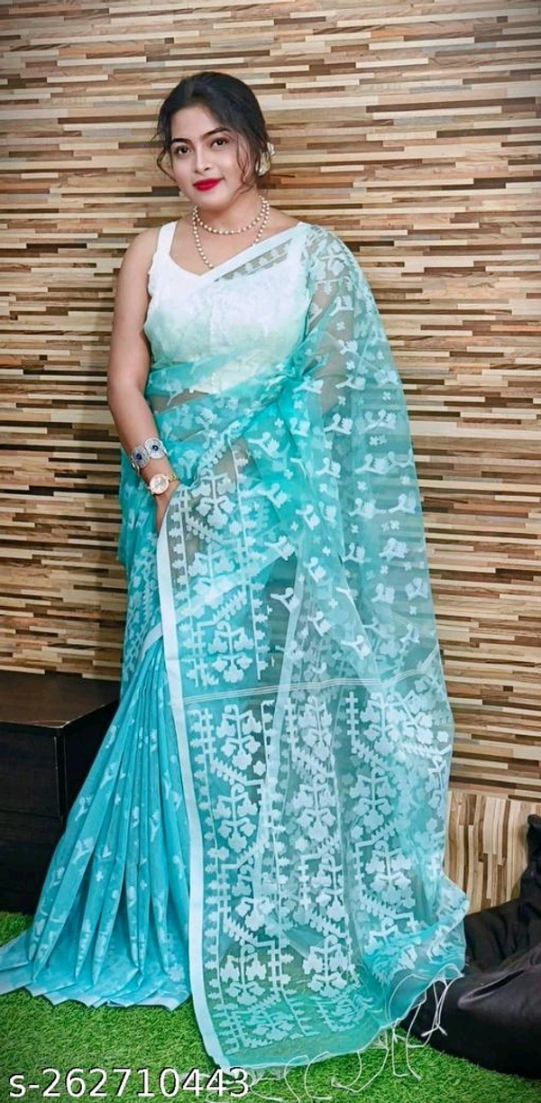 DHAKAI SOFT JAMDANI SAREE-MH02 - 3