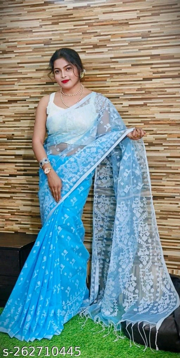 DHAKAI SOFT JAMDANI SAREE-MH02 - 4