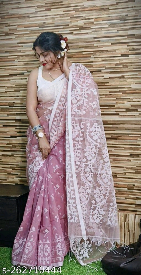 DHAKAI SOFT JAMDANI SAREE-MH02 - 5
