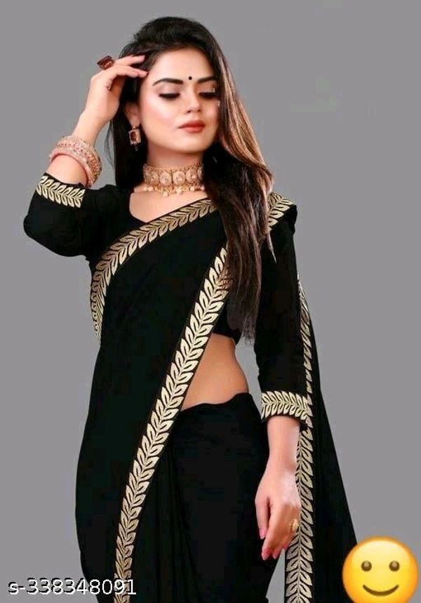 Cotton Silk  Simple Lace border Saree-MH06 - 1