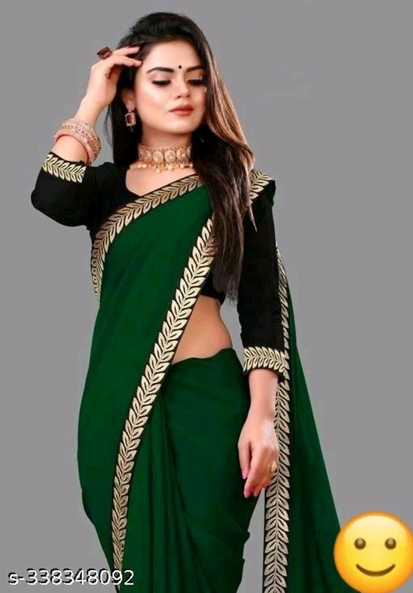 Cotton Silk  Simple Lace border Saree-MH06 - 2