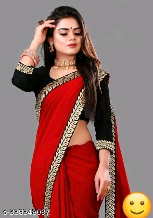 Cotton Silk  Simple Lace border Saree-MH06 - 6