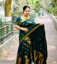 PURE SOFT SILK ZARI WORK SAREE-MH10