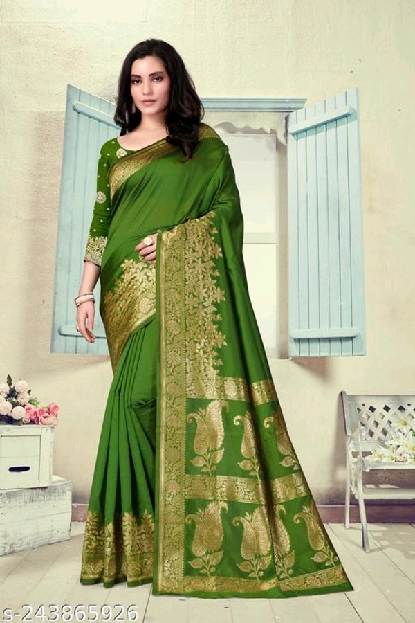 Litchi Silk Designer Banarasi  Saree-MH11 - 1