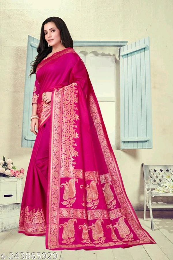 Litchi Silk Designer Banarasi  Saree-MH11 - 3
