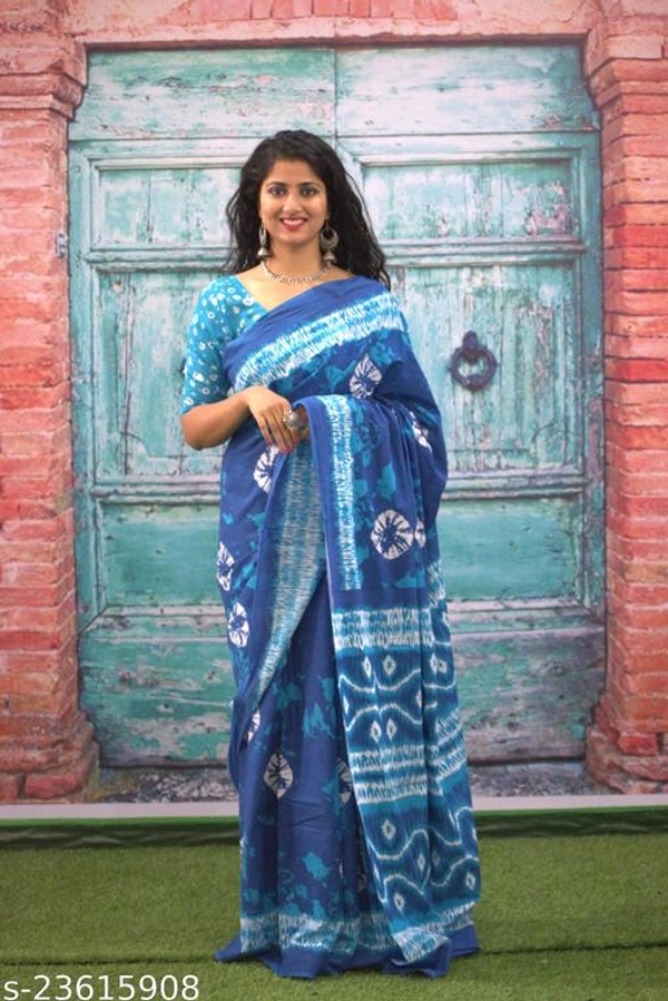 ETHNIC PURE COTTON MULMUL SAREE-MH12 - D