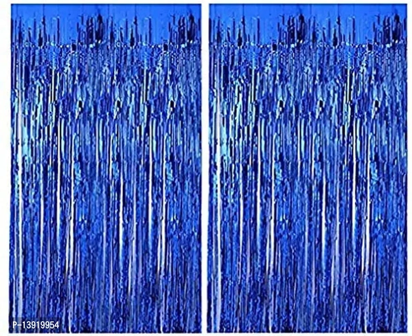 Metallic Foil Fringe Curtains BB-16GR - 1