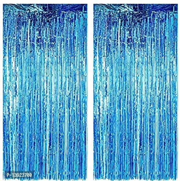 Metallic Foil Fringe Curtains BB-17GR - 1