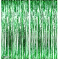 Metallic Foil Fringe Curtains BB-17GR - 1