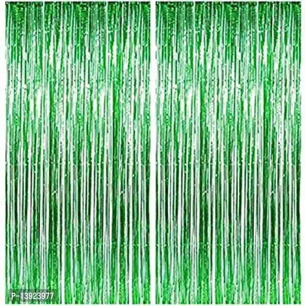 Metallic Foil Fringe Curtains BB-17GR - 2