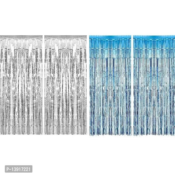 Metallic Foil Fringe Curtains BB-17GR - 3