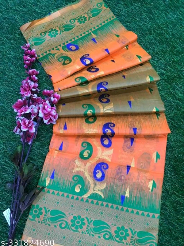 Floral Woven Design Jamdani Saree-MH20 - 4
