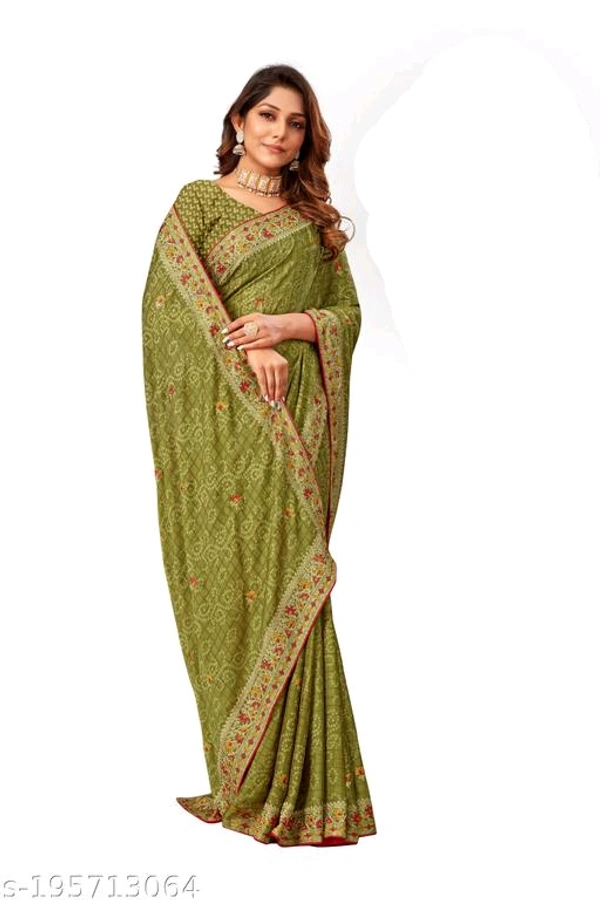Trendy Women Crape Saree-MH22 - 2