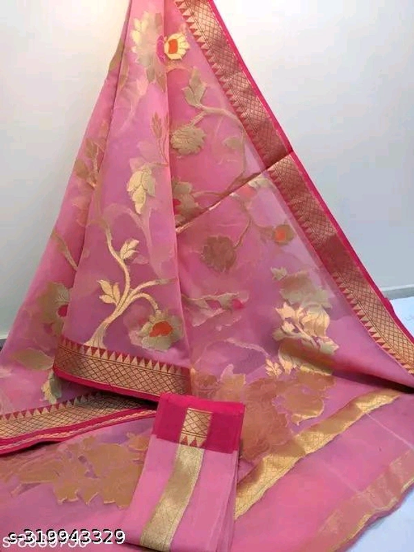 Zari work woven Orgenza  Saree - MH28 - 1