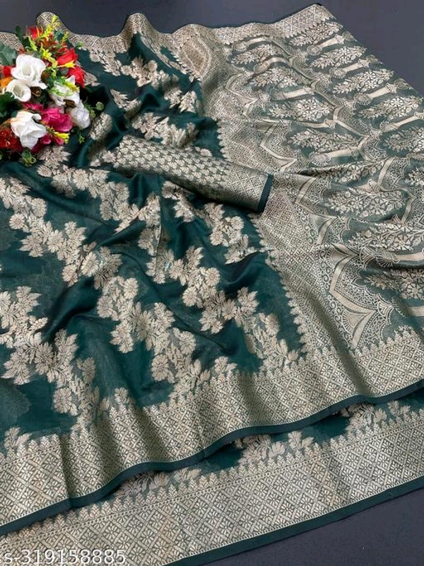 Color Organza Saree- MH29 - 1