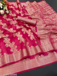 Color Organza Saree- MH29 - 1