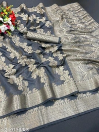 Color Organza Saree- MH29 - 1