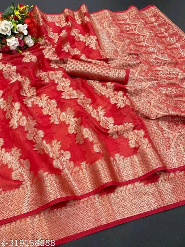 Color Organza Saree- MH29 - 5
