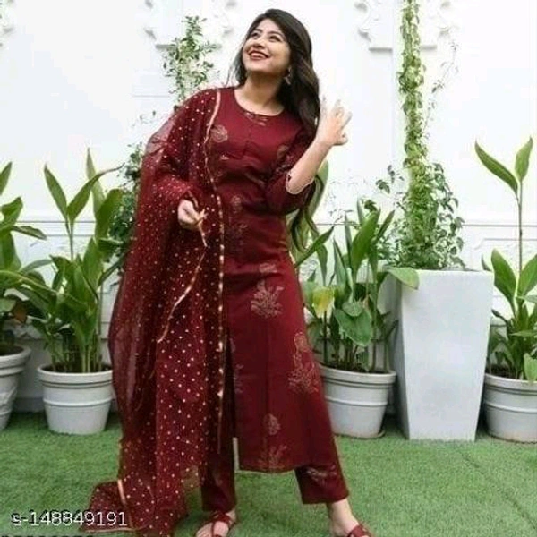 Kurta Pant With Dupatta BB-25MH - 4, M