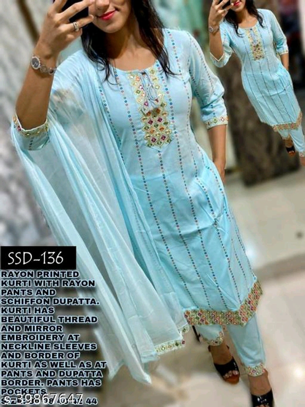 Kurta Pant With Dupatta BB-53MH - 1, XL